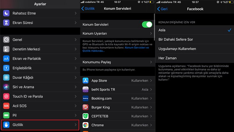 iPhone’da Uygulama İzinleri Nasıl Düzenlenir Yolları Neler