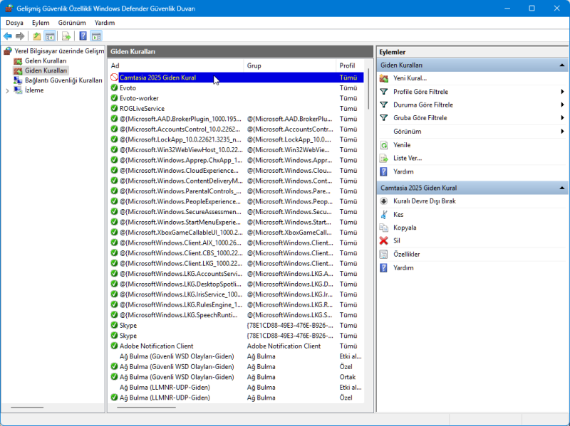 Bir Programın İnternet Bağlantısını Engelleme Bir Programın İnternet Bağlantısını Engelleme