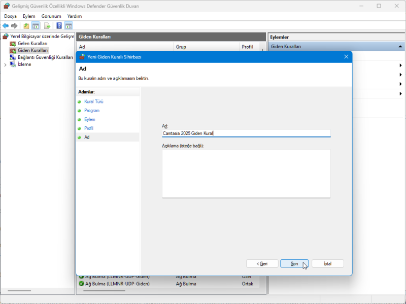 Bir Programın İnternet Bağlantısını Engelleme