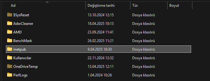 Windows 11 inetpub Klasörü: Gizemden Tehlikeye Dönüşen Bir Sorun Windows 11 inetpub Klasörü Nedir