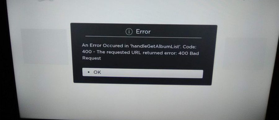 TV Error Code 400 Hatası Veriyor içerikler yüklenmiyor hatası veriyor