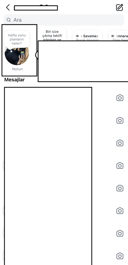 Instagram da renkli not ekleme