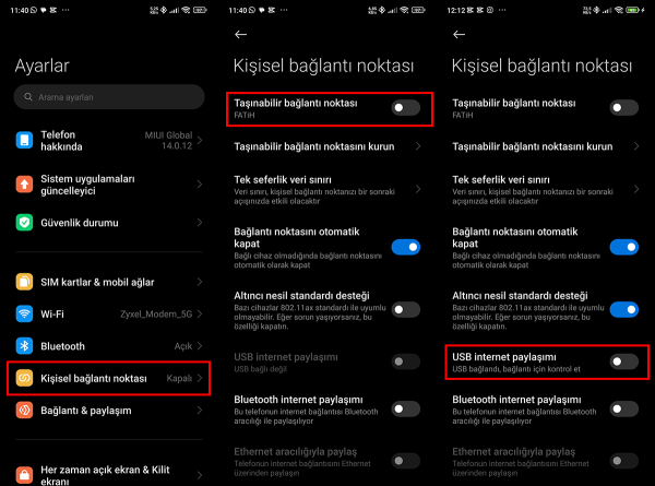 Android ve iPhone Wi-Fi Paylaşımı Nasıl Yapılır? Android USB ile İnternet Paylaşma