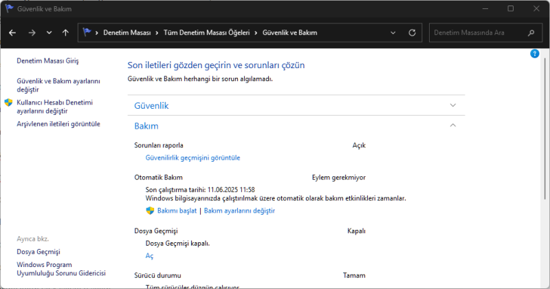 Windows 11 Denetim Masası