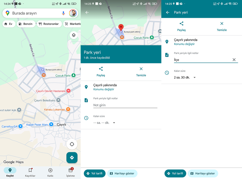 Araç Yerini Telefondan Görme