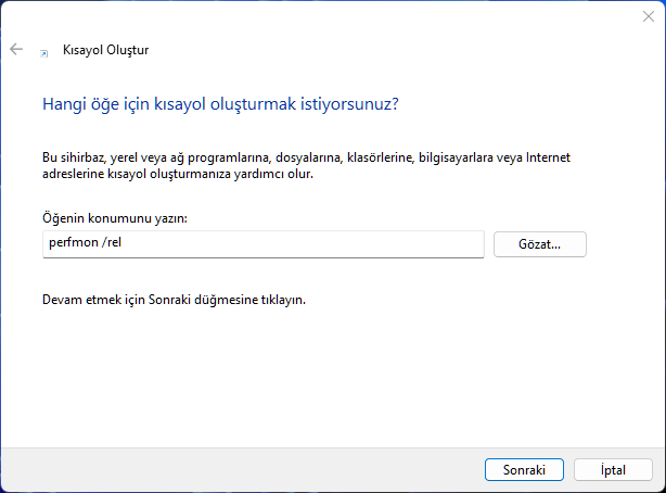 Masaüstü Kısayolu Oluşturma ile Güvenilirlik İzleyicisi Nasıl Açılır