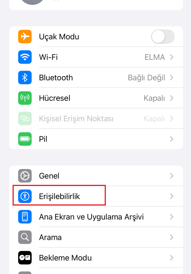 İOS Denetim Merkezi Saydamlık Ayarı