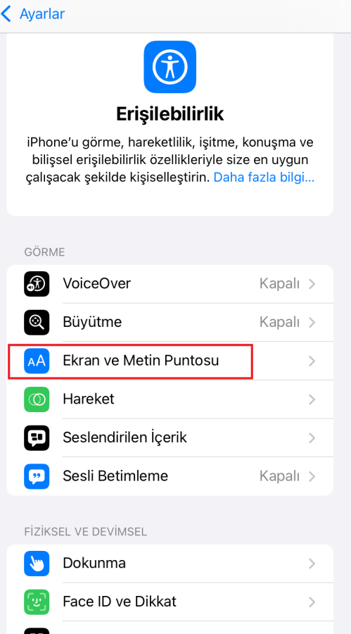 İOS Denetim Merkezi Saydamlığını Azaltma Adımları