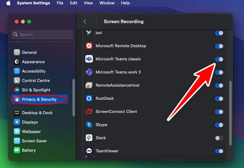 MacBook ta Teams de Ekran Nasıl Paylaşılır ayarlamaları nasıl yapabilirim