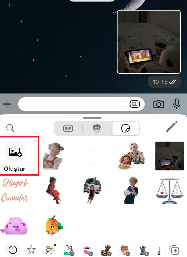 WhatsApp üzerinde videolu Sticker WhatsApp üzerinde videolu Sticker