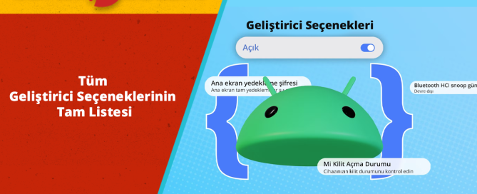 Geliştirici Seçeneklerinin Tam Listesi