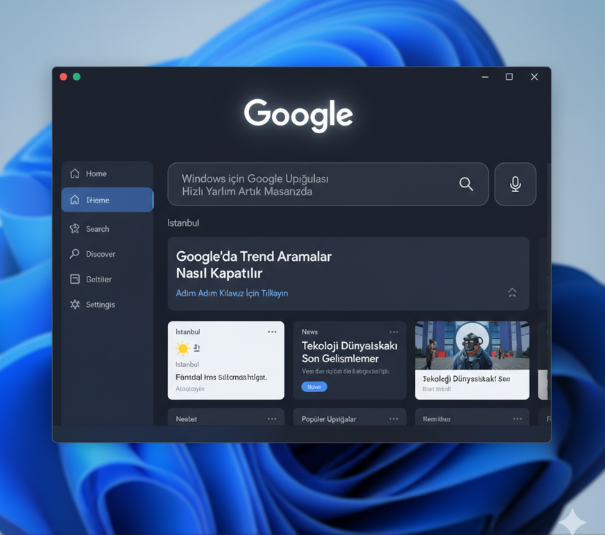 Windows icin Google Uygulamasi 2 - Windows için Google Uygulaması Hızlı Yardım Artık Masanızda