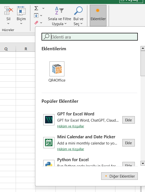 Excel’de QR Oluşturma