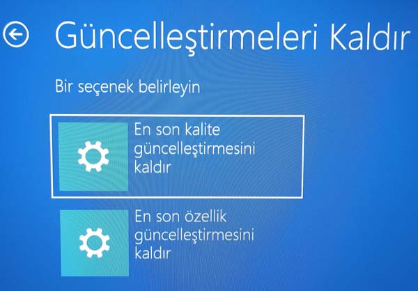 Windows Güncellemesi Geri Nasıl Alınır Windows Güncellemesi Geri Nasıl Alınır