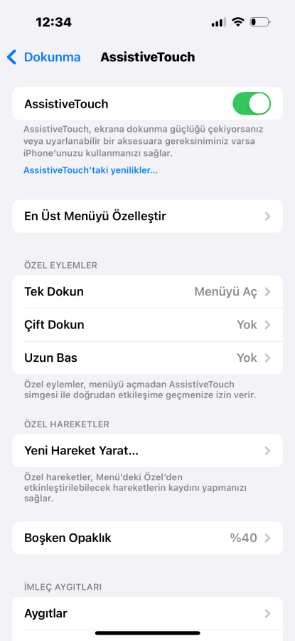 iPhone'de AssistiveTouch Nasıl Kullanılır iPhone de AssistiveTouch Nasıl Kullanılır?
