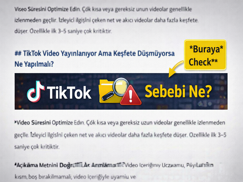 3 5 - TikTok Video Yayınlanıyor Ama Gösterilmiyor