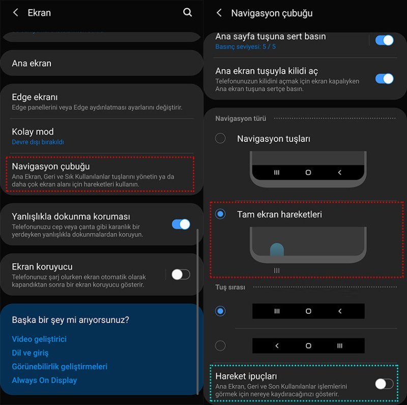 Samsung Navigasyon Cubugu Ayarlari Nasil Yapilir - Samsung Telefonlarda Navigasyon Çubuğu Ayarları