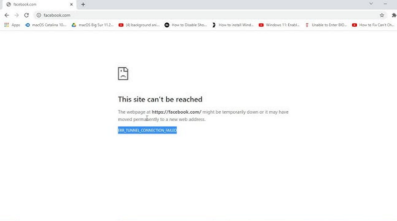 ERR_TUNNEL_CONNECTION_FAILED