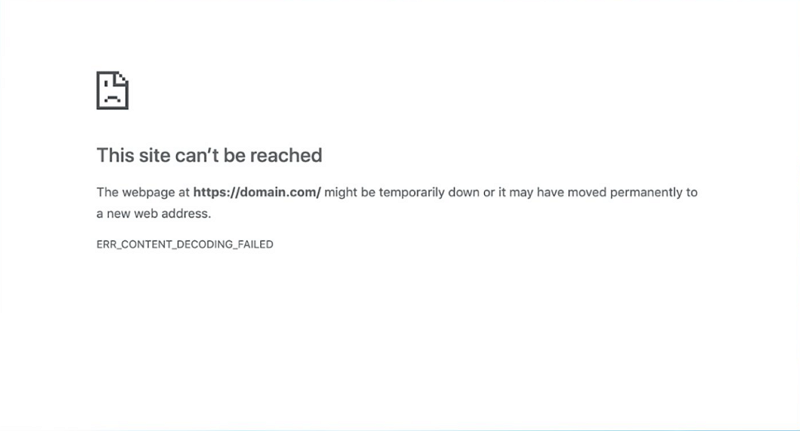 ERR_CONTENT_DECODING_FAILED Hatası 