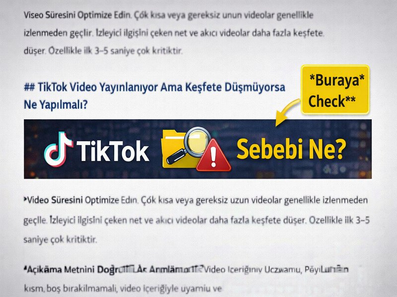 3 5 - TikTok Video Yayınlanıyor Ama Gösterilmiyor