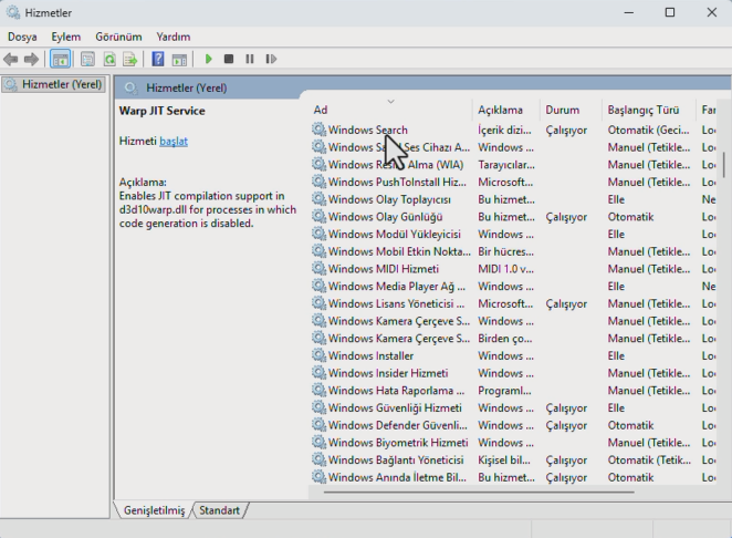 Windows 11 Arama Çok Yavaş Çalışıyor