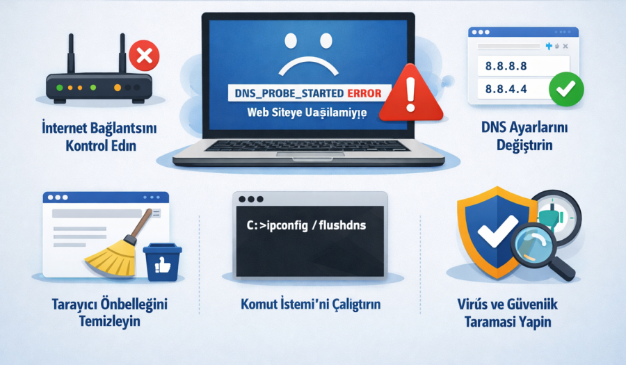 DNS_PROBE_STARTED Hatası