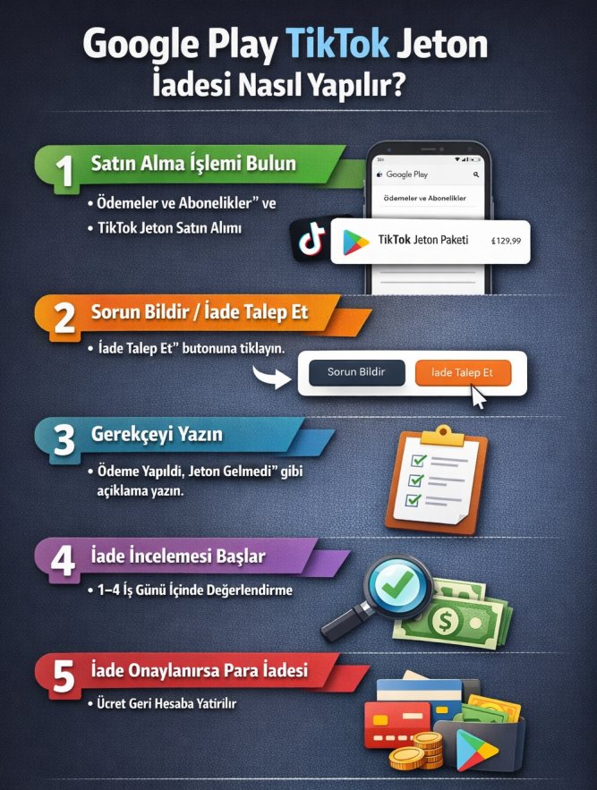 Google Play TikTok Hatalı Jeton İadesi