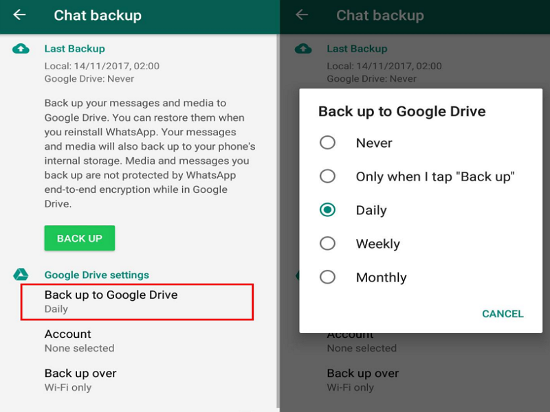yedekkk - WhatsApp’ta Silinen Mesajları Görme Yöntemleri