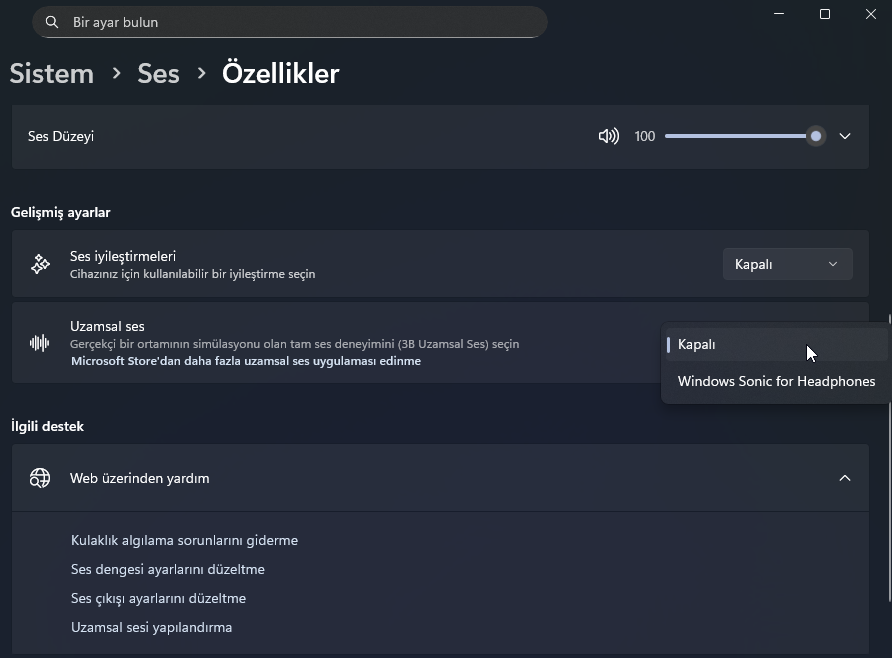 Windows 11 Ses Arttırma ve Ses Kalitesini Yükseltme