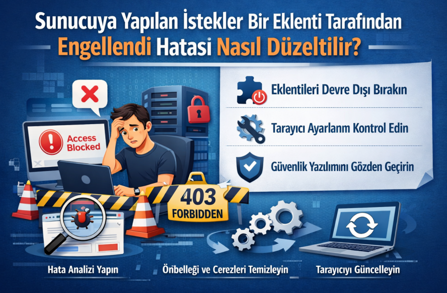 Sunucuya Yapılan İstekler Bir Eklenti Tarafından Engellendi Hatası