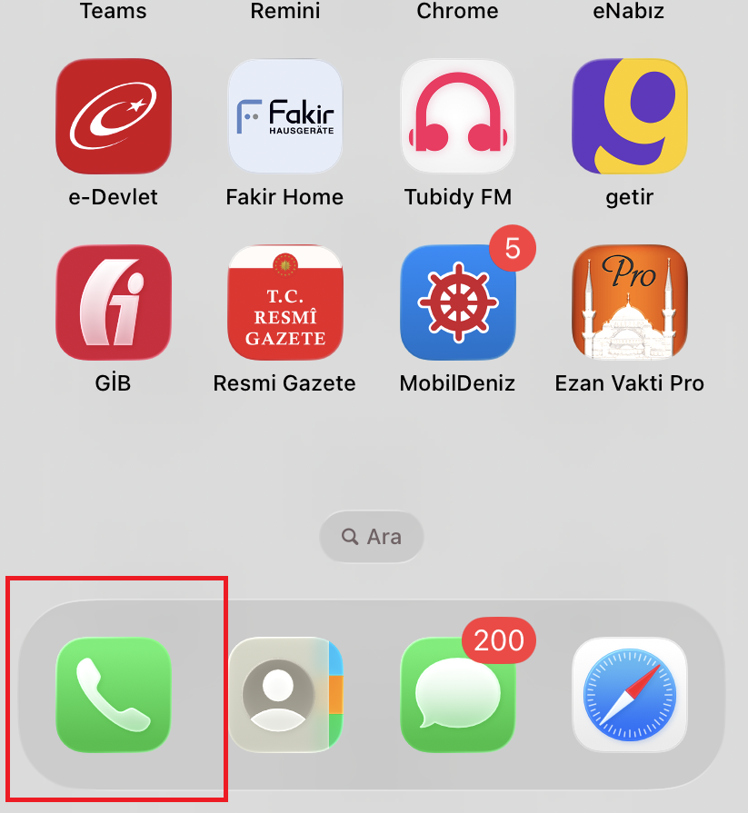 iPhone aramalarda anımsatıcı iPhone aramalarda anımsatıcı