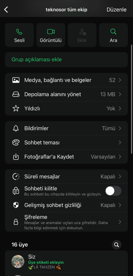 WhatsApp'da üye etiketi WhatsApp'da üye etiketi