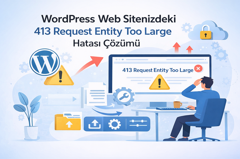WordPress Web Sitenizdeki 413 Request Entity Too Large Hatası Çözümü 413 Request Entity Too Large Hatası