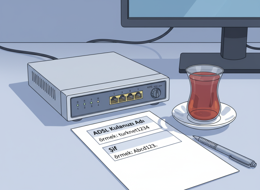 ADSL Kullanıcı Adı Şifre Öğrenme