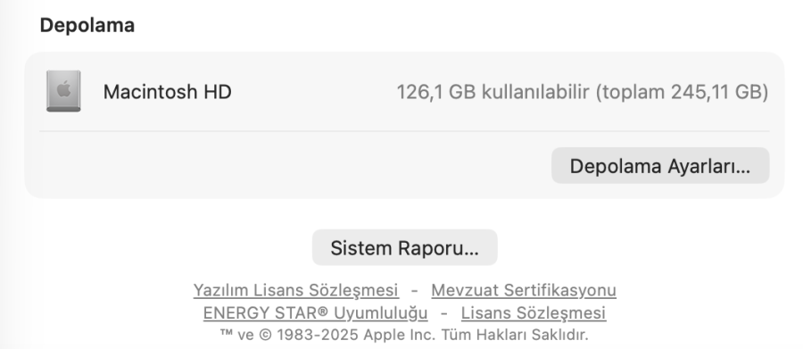 depolama ayarları Mac'im Neden Yavaş Çalışıyor