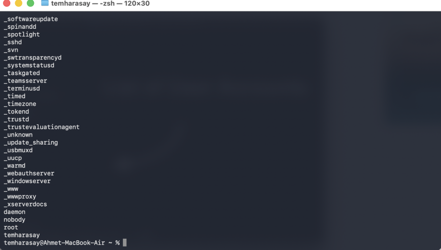 Mac'te Kullanıcı Silme