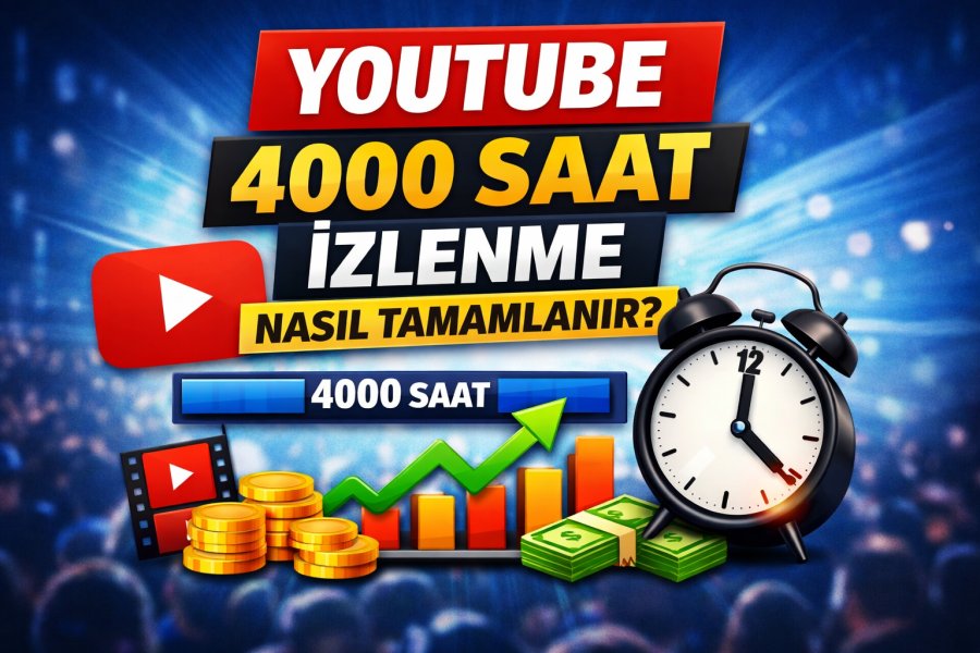 YouTube 4000 Saat İzlenme Nasıl Tamamlanır Yolları Neler