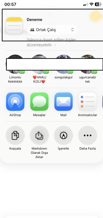 iPhone notlar uygulaması iPhone notlar uygulaması