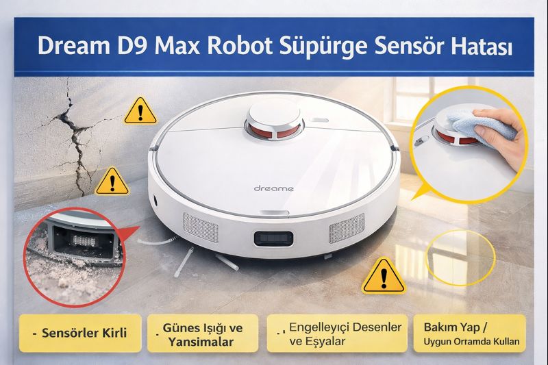 ChatGPT Image 11 Sub 2026 08 38 42 - Dream D9 Max Robot Süpürge Sensör Hatası