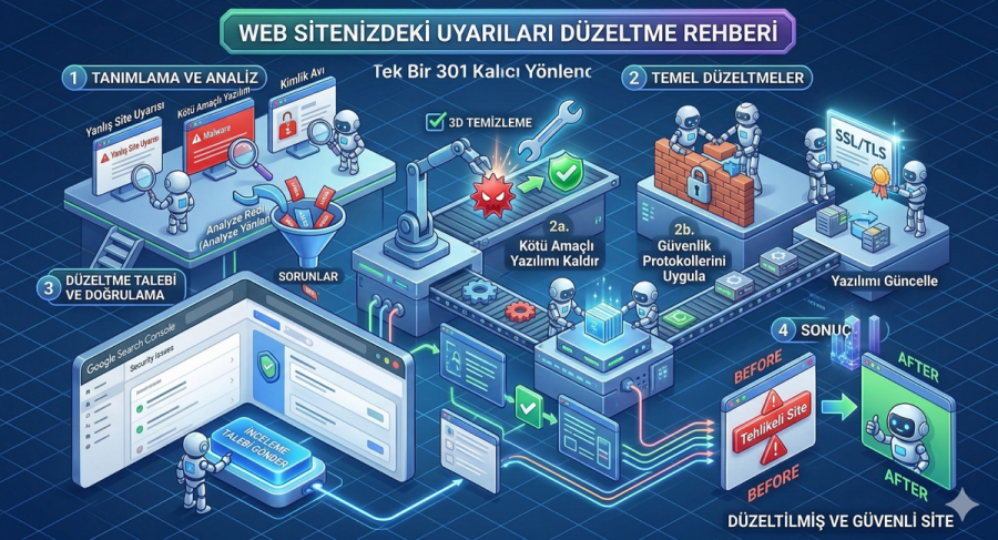 Web Sitenizdeki Yanlış Site Uyarısı