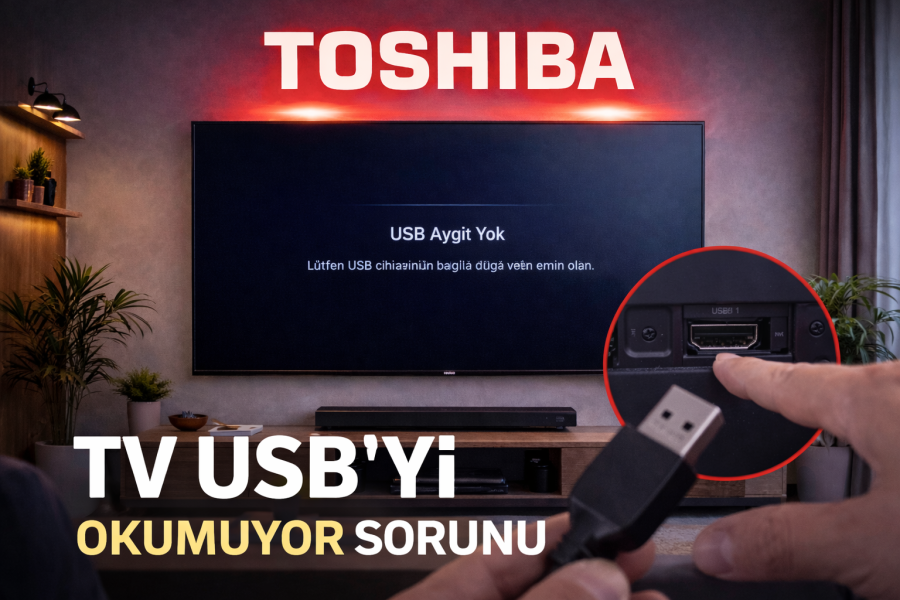 Toshiba TV USB Okumuyor smart tv usbyi görmüyor