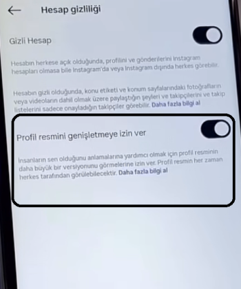 Instagram profil resmi büyütmesini engelleme Instagram profil resmi büyütmesini engelleme