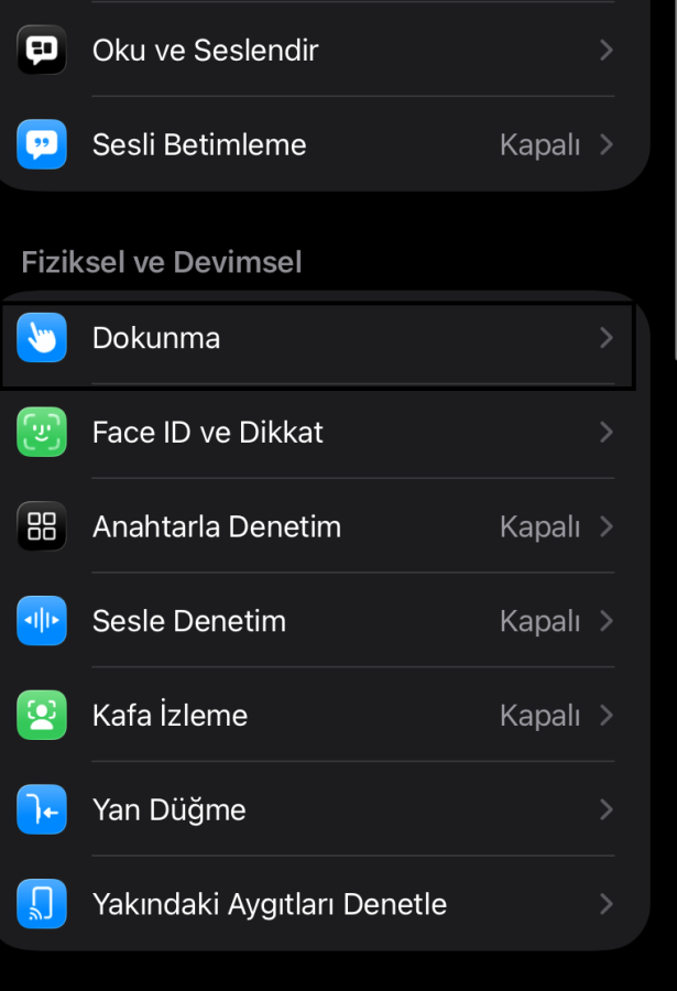 iPhone yarım ekran sorunu