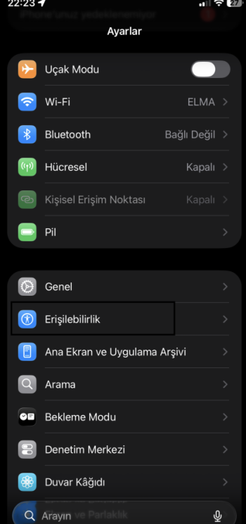 iPhone yarım ekran sorunu