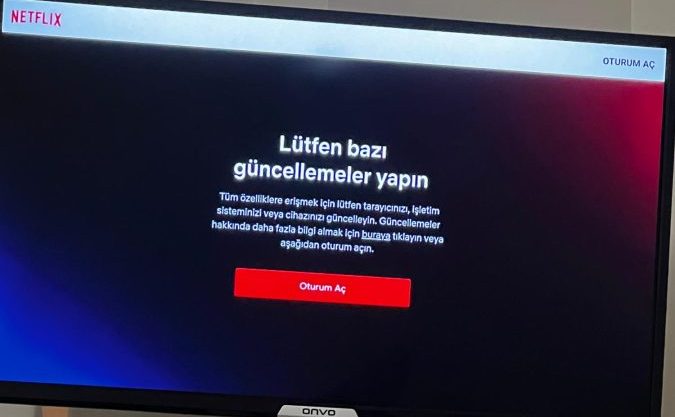 Onvo TV Netflix Açılmıyor Sorunu çözüm adımı nedir