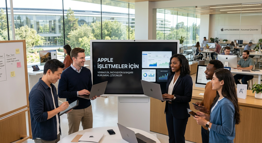 Firefly Gemini Flash Apple Business hakkinda baska bir resim cizebilir misin 116125 scaled - Apple Business Nedir, Nasıl Kullanılır