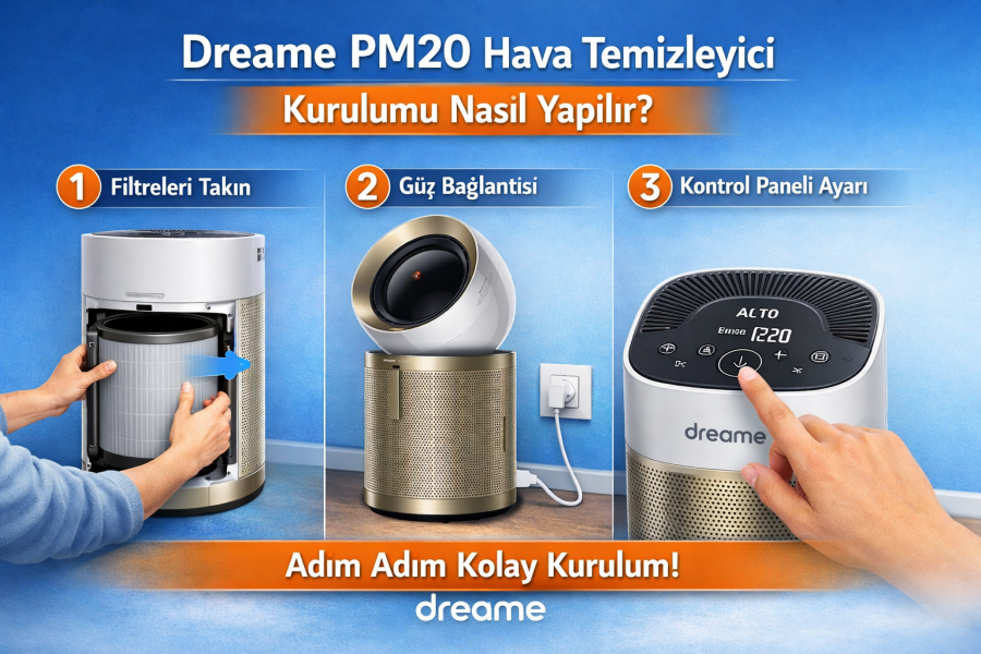 Dreame PM20 Hava Temizleyici Kurulumu Nasıl Yapılır