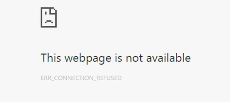 ERR_CONNECTION_REFUSED Hatası