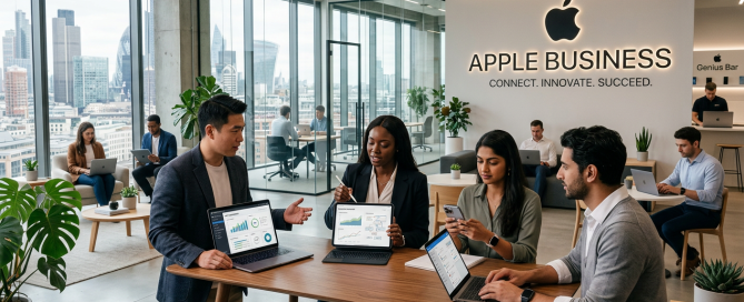 Firefly Gemini Flash Apple Business hakkinda farkli bir resim cizebilir misin 116125 - Apple Business Nedir, Nasıl Kullanılır