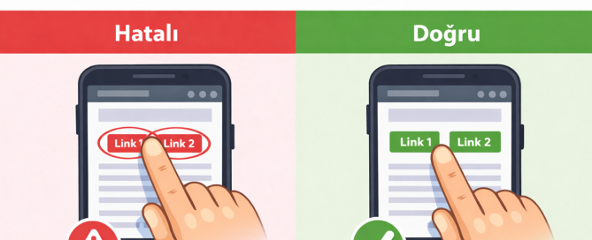 Tıklanabilir Öğeler Birbirine Çok Yakın